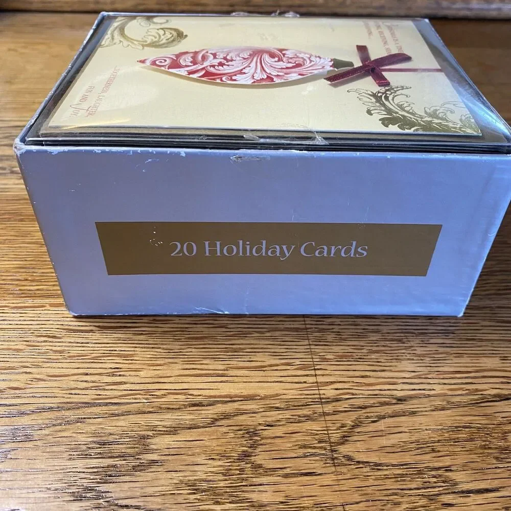 The Gift Wrap Company 20 Holiday Cards W/Envelopes New Open Box